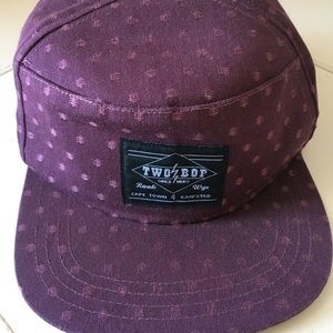 Two Bop 5 panel cap - Wine color